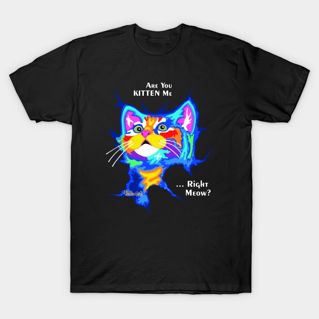 PicatsoCats Suprised-Cat Dark T-Shirt by PicatsoCats
